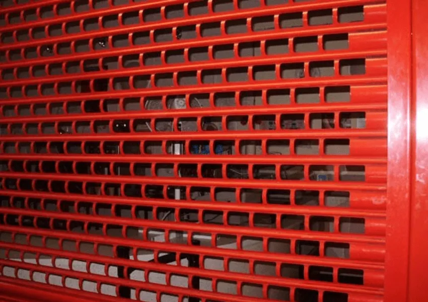 Red Punched Roller Shutter Company